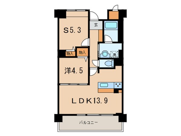 セリシール夙川苦楽園の物件間取画像